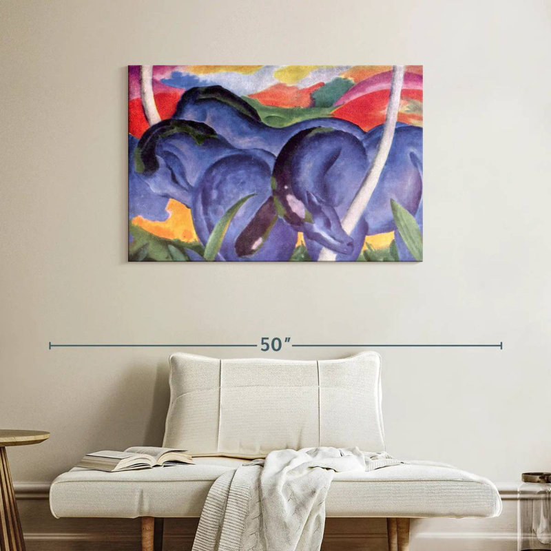 Avery The Large Blue Horses, 26" H x 39" W