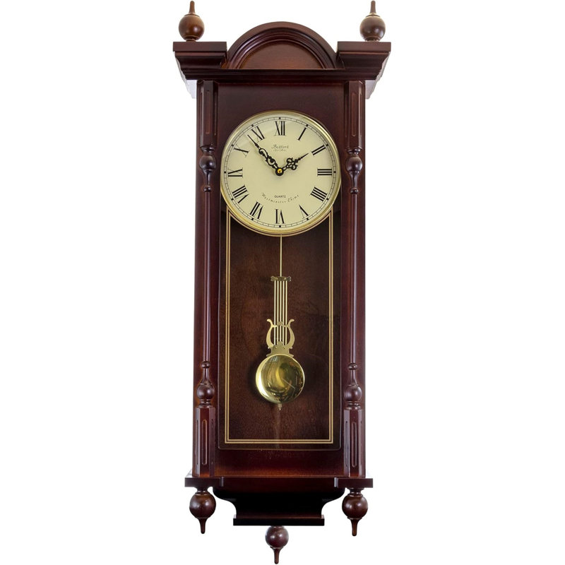 Horloge murale en bois massif