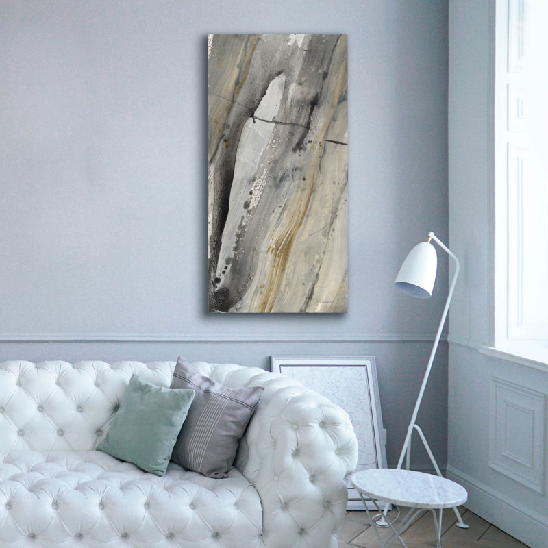 Toile épique «Riverbank 1» par Albena Hristova, 30 po x 60 po, H 60 po x l 30 po