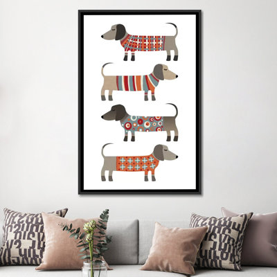 «Sausage Dogs in Pulls» par Nic Squirrell - impression