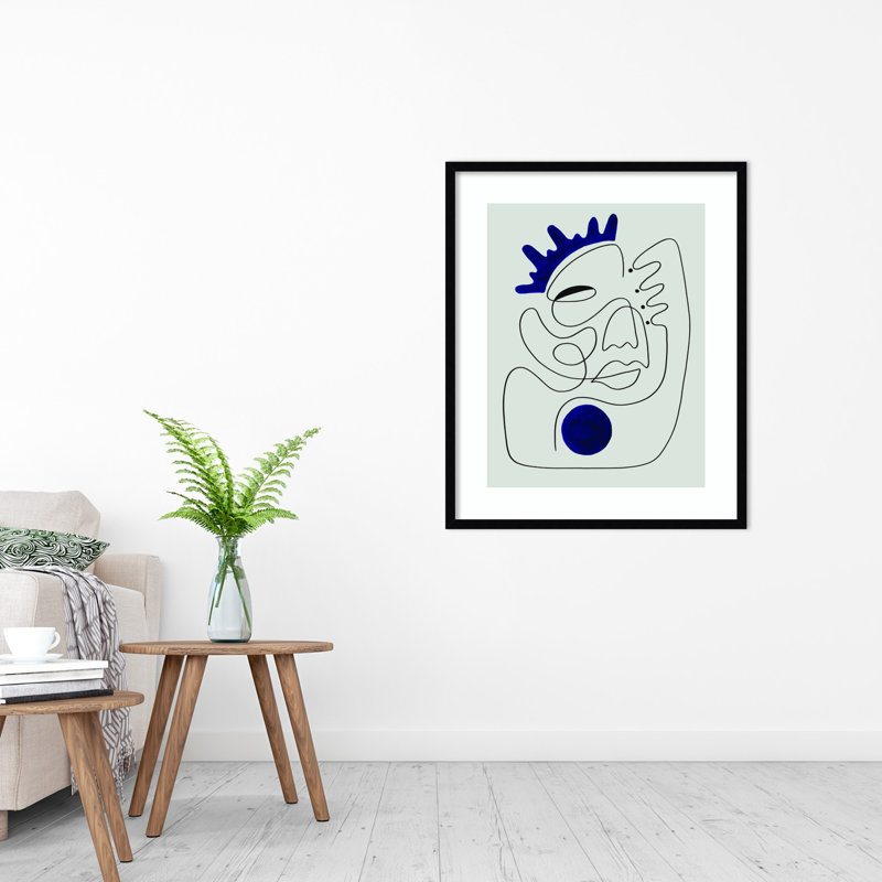El Rey by Shatha Al Dafai, 25.38" H x 20.38" W x 0.875" D, Noir Black Framed