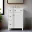 Meuble-lavabo 24 po avec lavabo en céramique, 2 tiroirs, 1 porte-1111648930