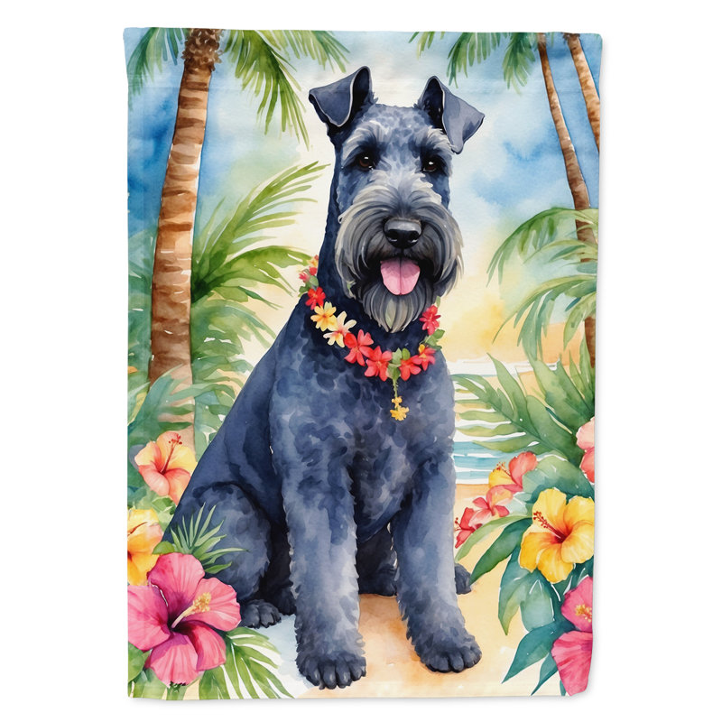 Drapeau de maison Kerry Blue Terrier Luau