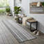 Tapis de couloir intérieur et extérieur gris 8 pi
