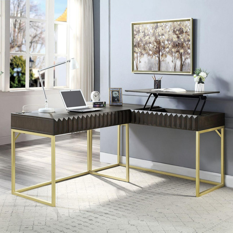 Sleek & Chic Modern Computer Desk, Walnut