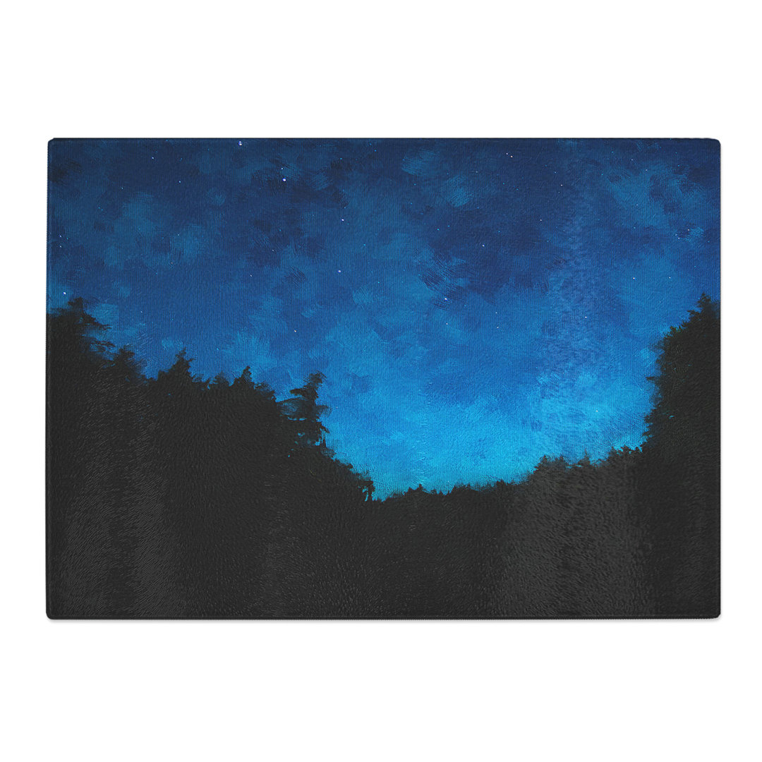 Tempered Glass Forest Stars Chopping Board