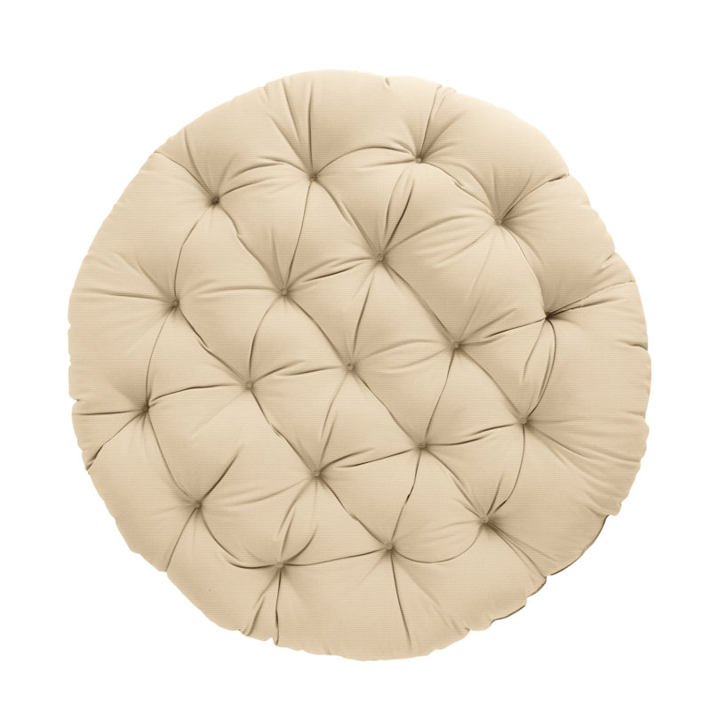 Coussin intérieur / extérieur Sunbrella Papasan, Toile Sunbrella® beige antique, L 44 po x P 44 po, Polyester