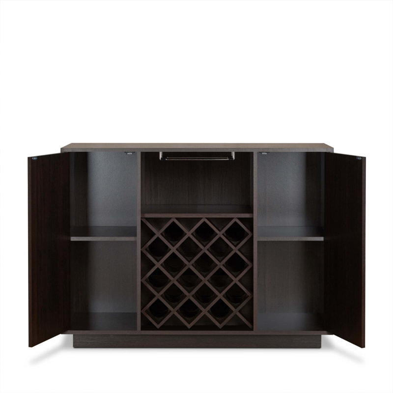Armoire à vin à finition espresso, Brun