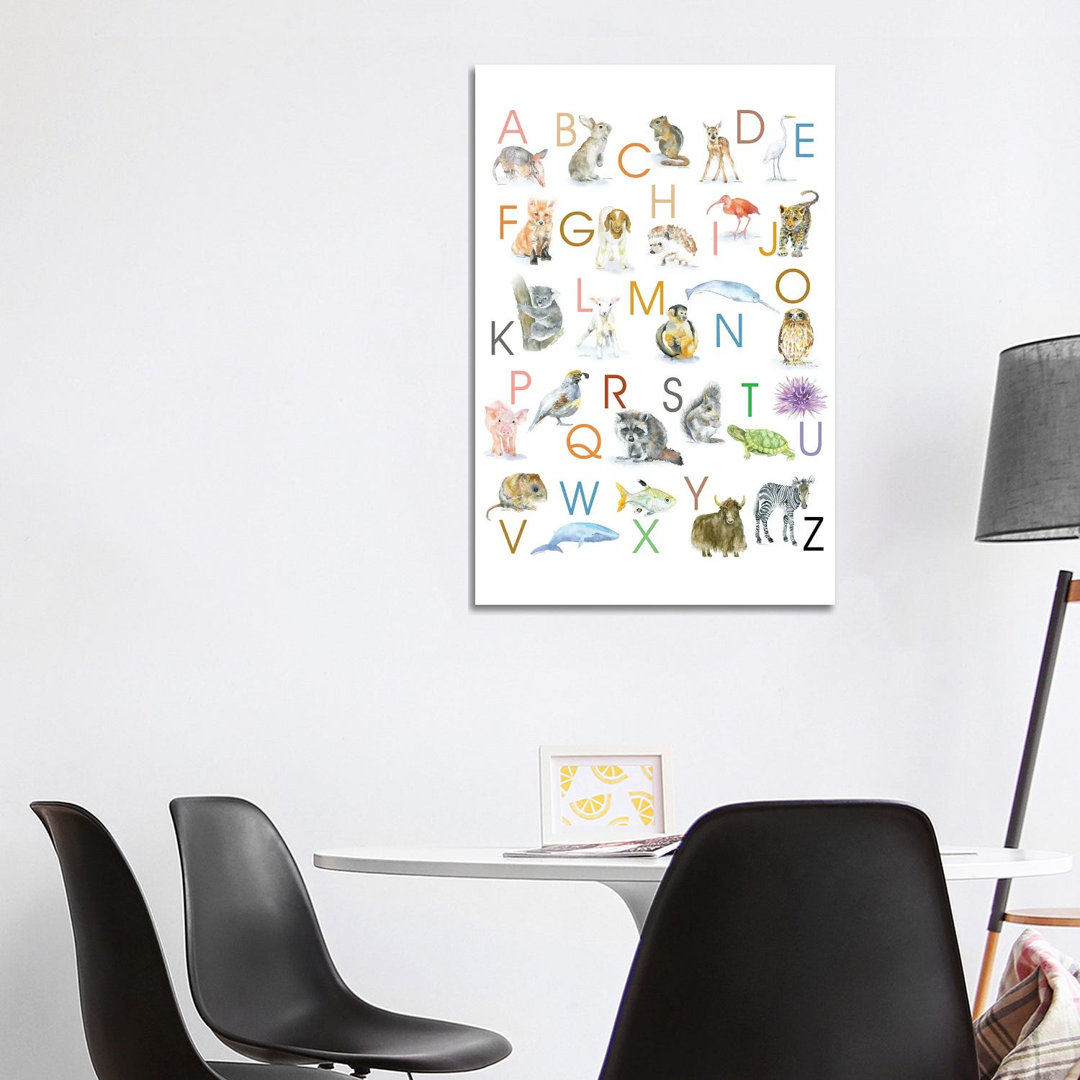 Animal Alphabet von Susan Windsor - Galerie-verpackte Leinwand Giclée auf Leinwand