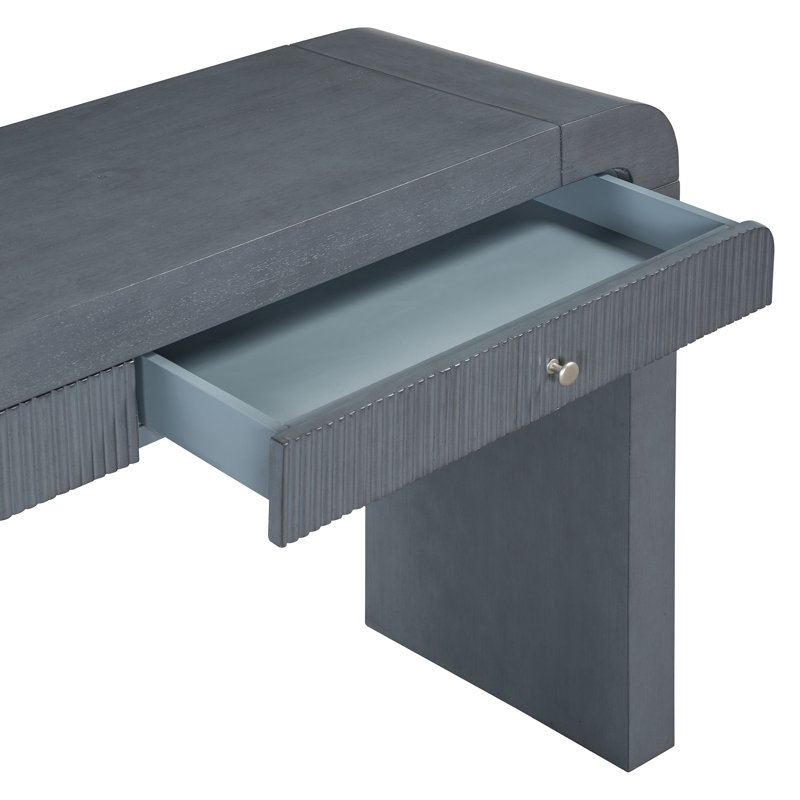 Mukades 54.3''W Console Table, Dark Navy