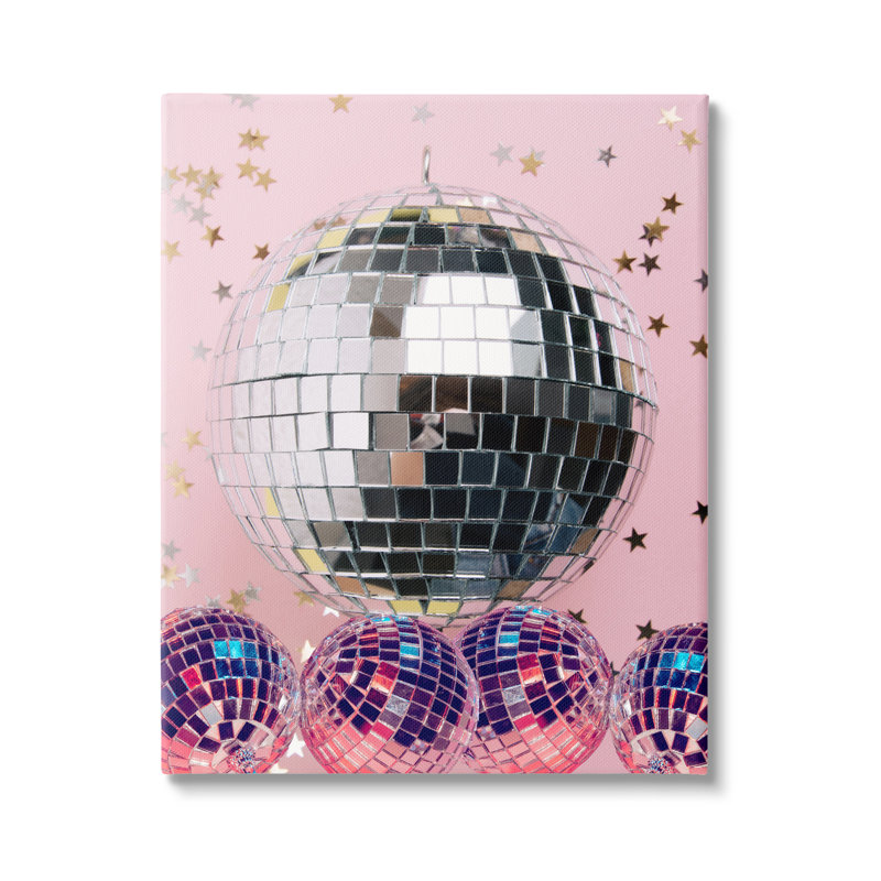 «Gleaming Disco Balls On Canvas» par Jesse Keith, reproduction, H 48 po x l 36 po x P 1,5 po
