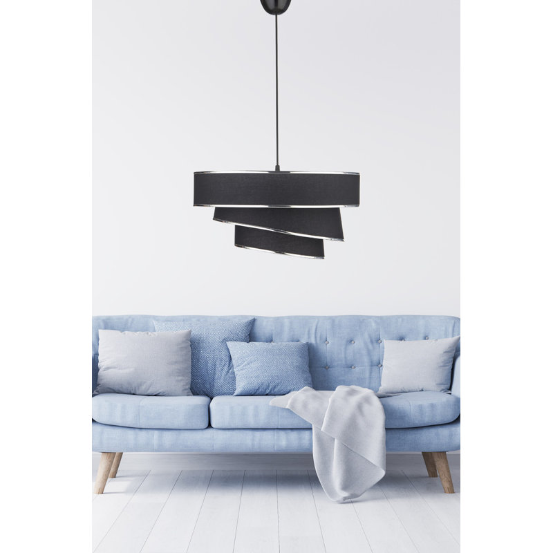 Chandle Chandelier, Silver/Black