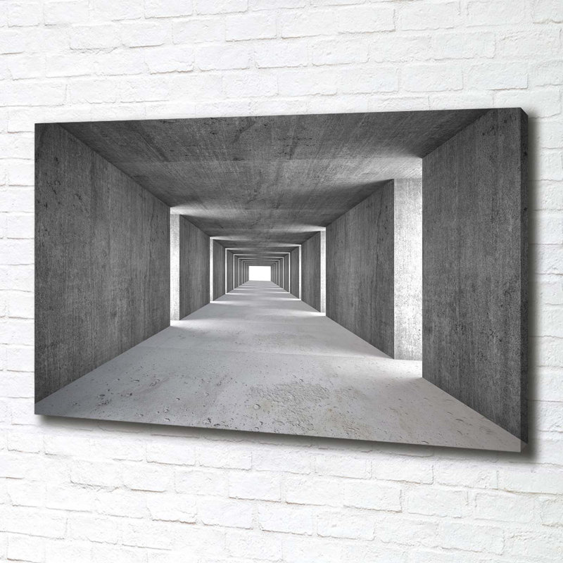 Concrete Tunnel - Wrapped Canvas Print