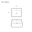 Voltaire Ceramic Square Wall Mount Bathroom Sink with Overflow