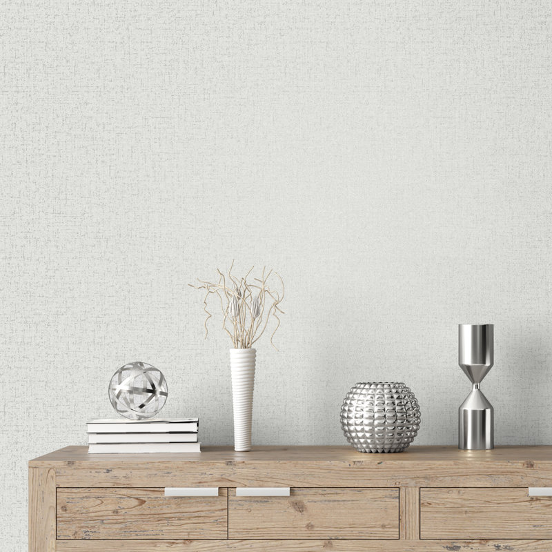 Azara Plain Textured Wallpaper, Grey