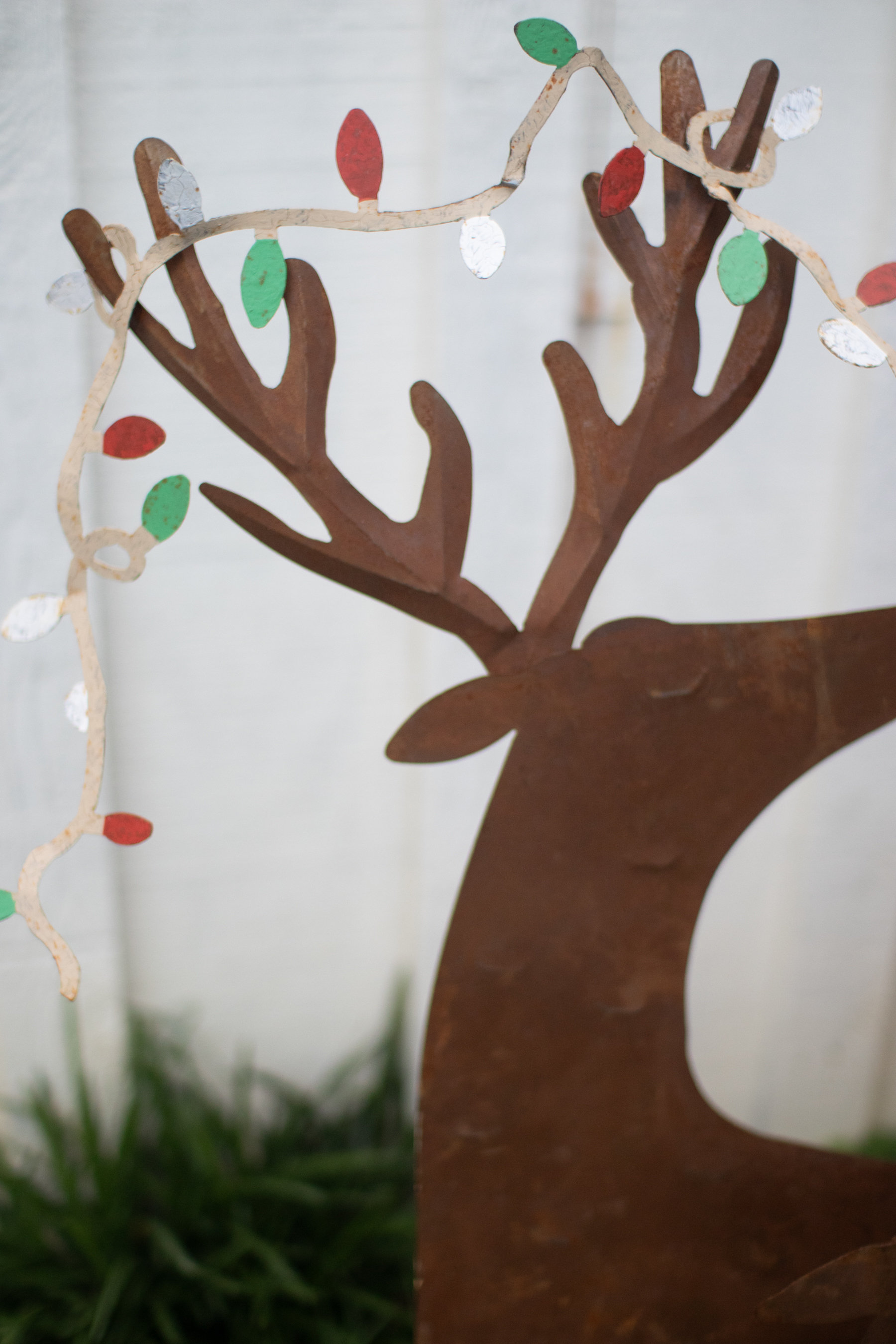 The Holiday Aisle® SET OF TWO PAINTED METAL DEER YARD ART Wayfair