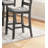 Classic Counter Height 5Pc Set Square Dining Table W Shelves Cushion Seat Ladder Back High Chairs Solid Wood