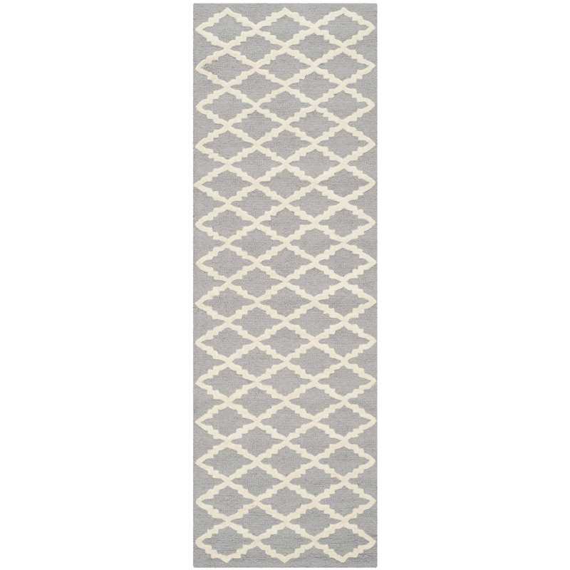 Cannen Hand Tufted Wool Geometric Rug, Runner 2'6" x 10'