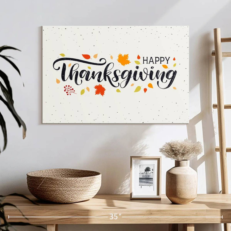 Cursive Thanksgiving Greeting, H 16 po x l 24 po