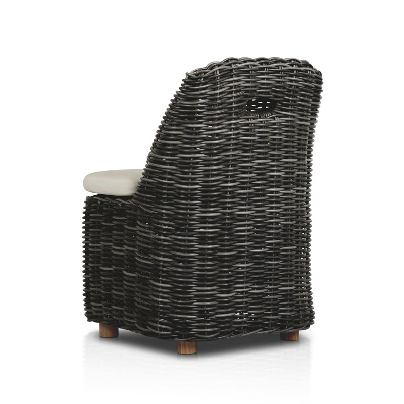 Messina Outdoor Dining Side Chair, Chunky Charcoal