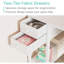 Petit bureau blanc avec tiroirs - Bureau d'ordinateur de 40 pouces pour bureau à domicile, bureau d'ordinateur moderne