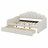 Upholstered Daybed With Unique Shell Back And 2 Spacious Storage Drawers-1874511293