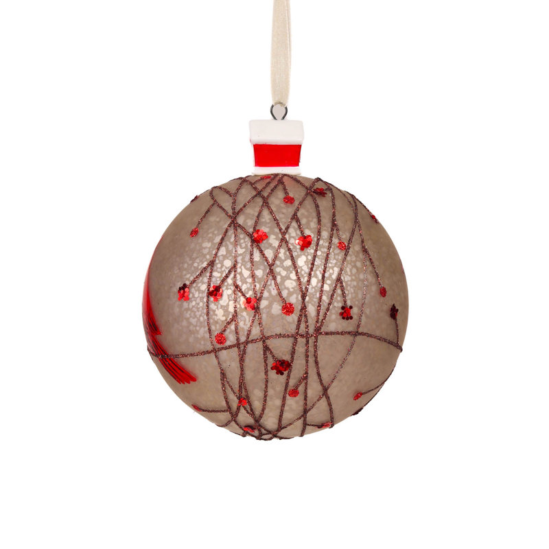 Balls & Finials 4.3'' Handmade Glass Accents Finial Ornament