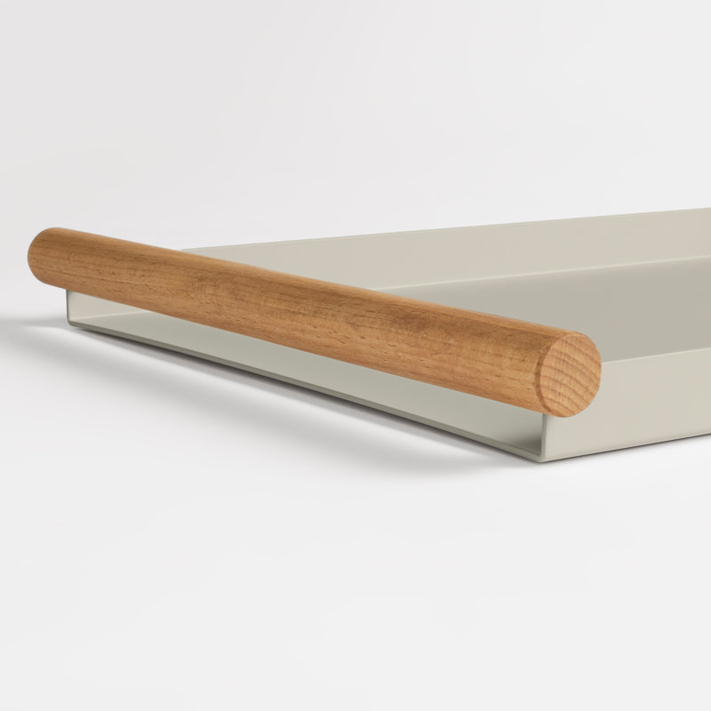 Estate Decorative Tray, Putty/Beech