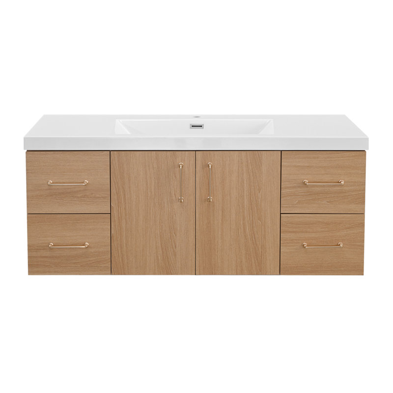 48" Wall Mounted Bathroom Vanity With Sink