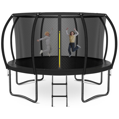 14 FT Outdoor Trampoline with Safety Enclosure Net and Ladder – Premium Heavy-Duty Frame for Kids and Adults