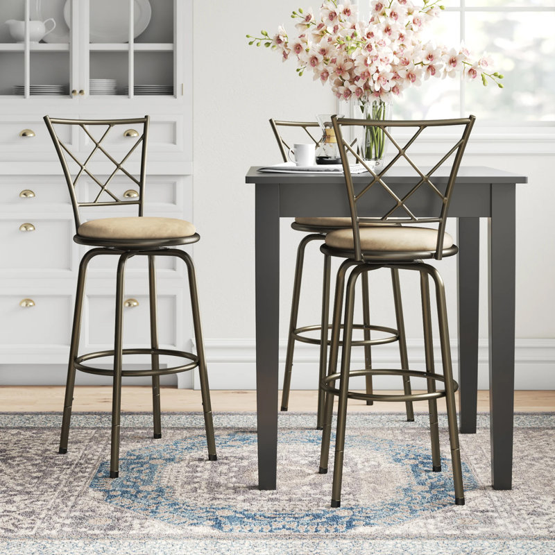 Basche Swivel Adjustable Height Bar Stool