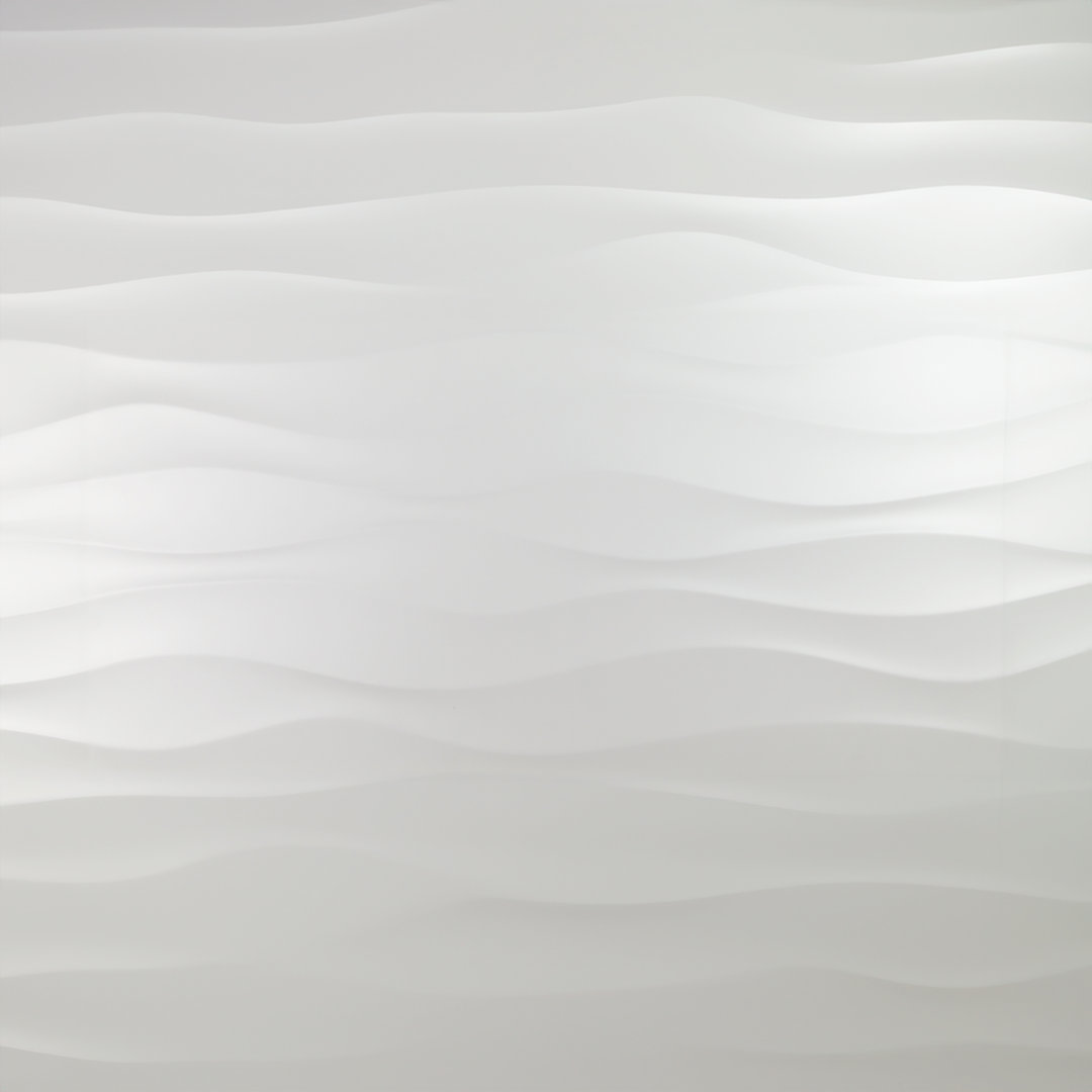 Silom White Wave 12" x 24" Matte 3D Textured Wall Tile Qube Tiles