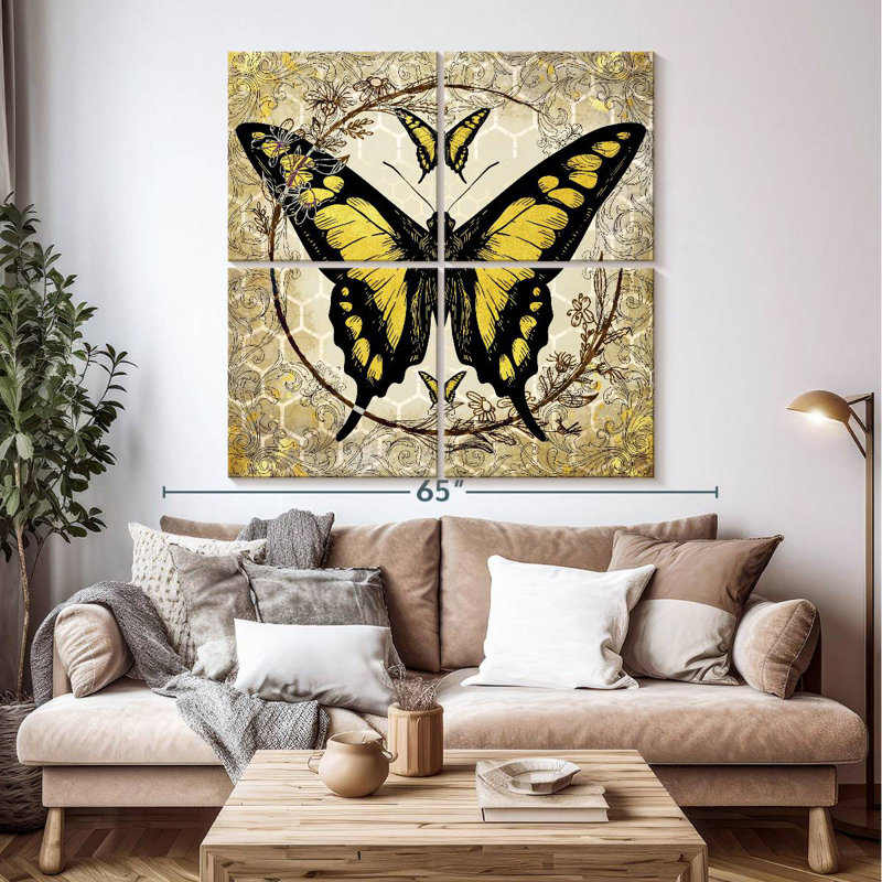 Brampt Honey Bee Butterfly II, 50" H x 50" W