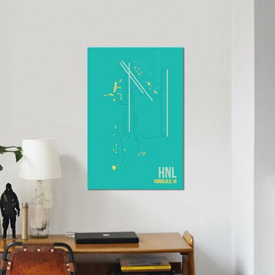Airport Diagram Series 'Honolulu' Graphic Art Print on Canvas -  East Urban Home, URBH6998 38301314