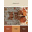 Tapis abstrait moderne et contemporain lavable à la machine Bleigh Thanksgiving en beige - reliure beige-115907167
