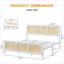 Bed Frame with Headboard, Bohemian Platform Bed Frame with Strong Metal Slats Support, No Box Spring Needed, Noise-Free Design-1300904700-1300904672