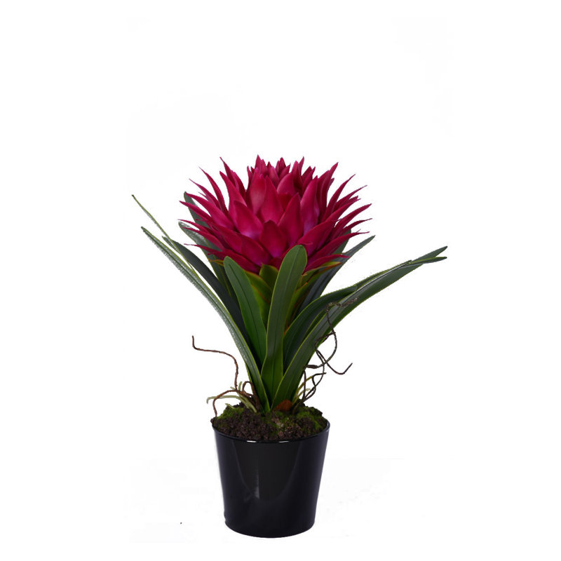 50cm Faux Flowering Plant in Ceramic Pot