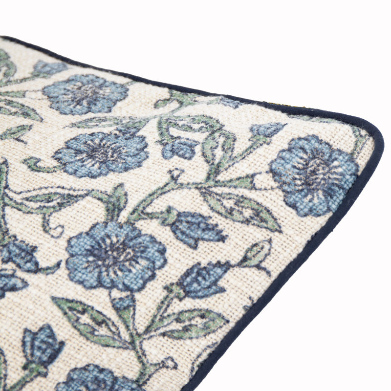 Delphine Floral Square Throw Cushion, Blue