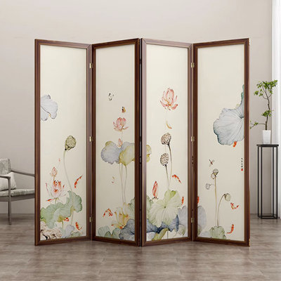 Modern Minimalist Semi-Transparent Movable Folding Screen Partition