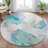 Machine Washable Indoor/Outdoor Xhevrie Turquoise Rug-111825178