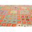 Tapis décoratif bleu clair en laine noué à la main de conception unique 3 pi 4 po x 4 pi 10 po Bethellen