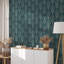 Alanieta Cobalt Art Déco Wallpaper