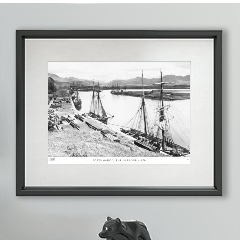 Porthmadog, The Harbour C1870 by Francis Frith - Single Picture Frame Print, 40cm H x 50cm W x 2.3cm D