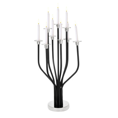 Radiant Tree 36" Stainless Steel Tabletop Candelabra