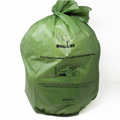 Mogalixe Compostable 13-Gal. Trash Bags