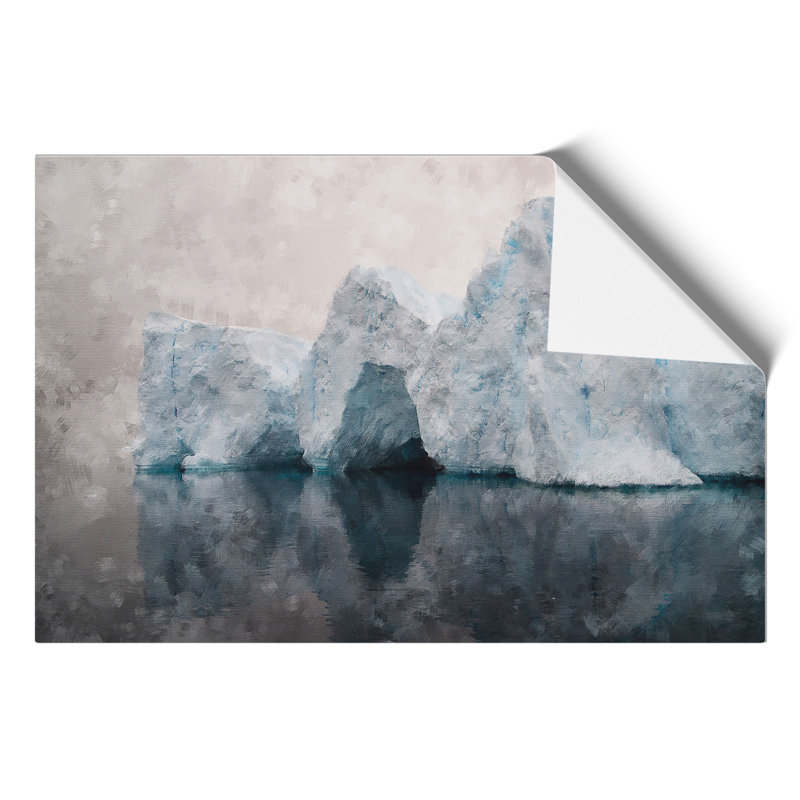 Icebergs of Antartica Painting - Frameless Print, 21cm H x 30cm W x 0.1cm D