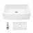 33" L x 21" W White Ceramic Farmhouse Kitchen Sink Curved Apron Front Porcelain Fireclay Single Bowl Farm Sinks Basin