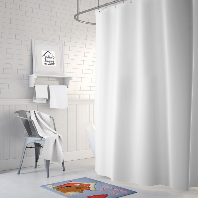 Tapis pour salle de bain Dog House, Rouge