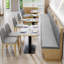 Banc rembourré en similicuir Light Luxury