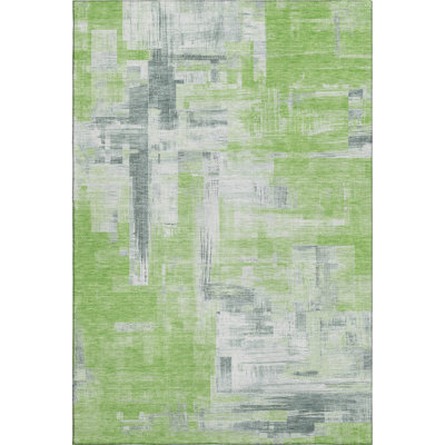 Premium Machine Washable Kumbhar AMF1338 Blocks Rug